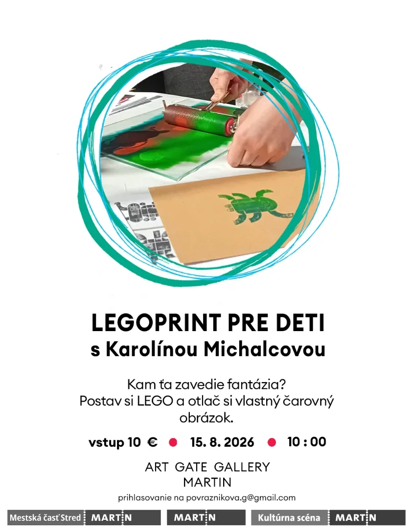 Plagát workshopu Legoprint pre deti