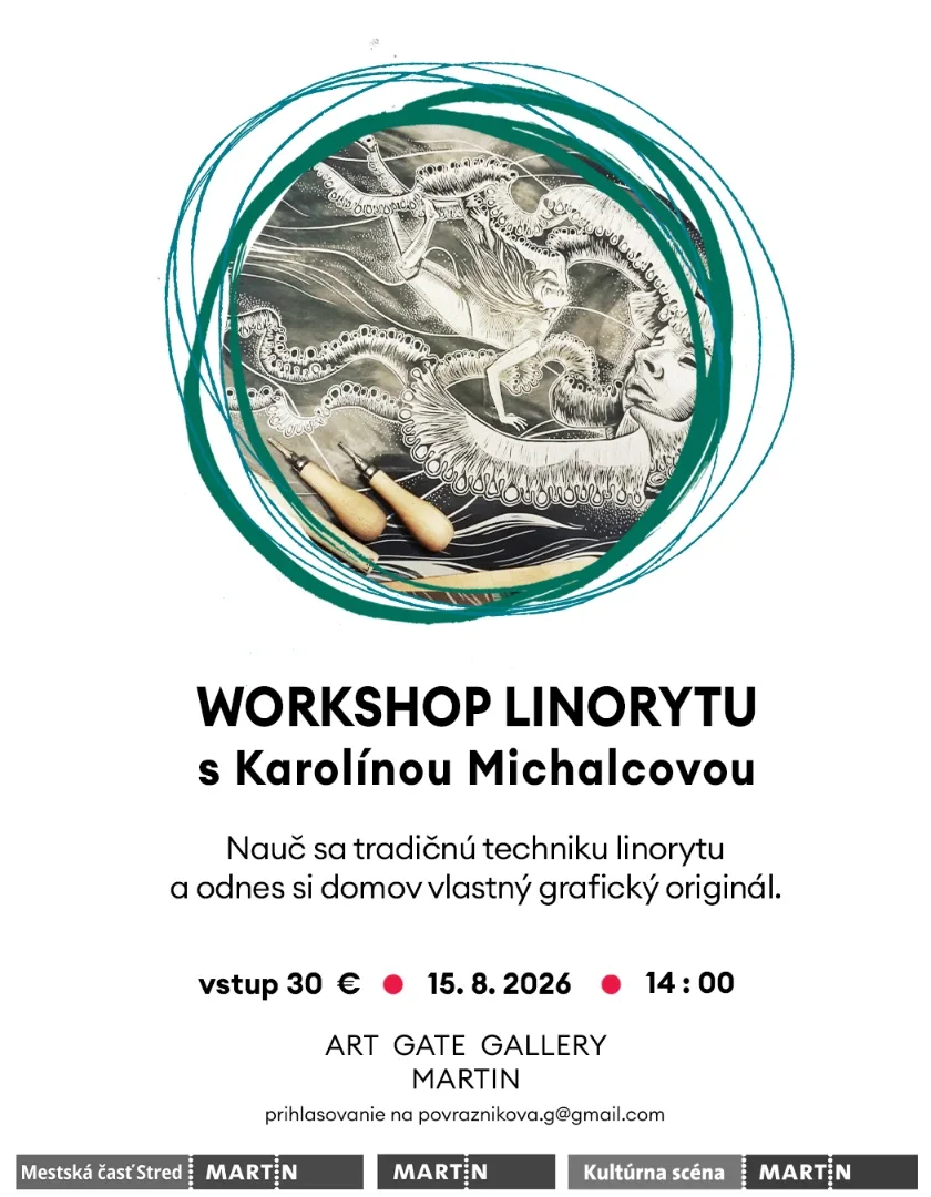 Plagát workshopu linorytu